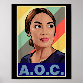 Poster Aoc Alexandria Ocasio-cortez Primeiro Presidente F
