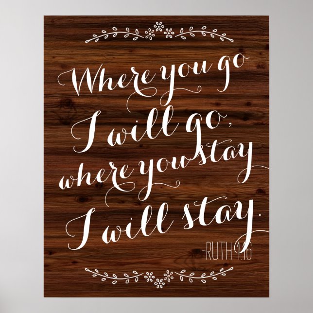 Pôster Aonde você for eu vou onde você ficar (Frente)