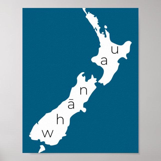 Poster Aotearoa New Zealand With Kiwi Whanau Maori  (Frente)