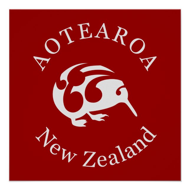 Pôster Aotearoa Nova Zelândia KIWI POSTER (Frente)