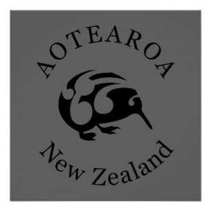 Pôster Aotearoa Nova Zelândia KIWI POSTER