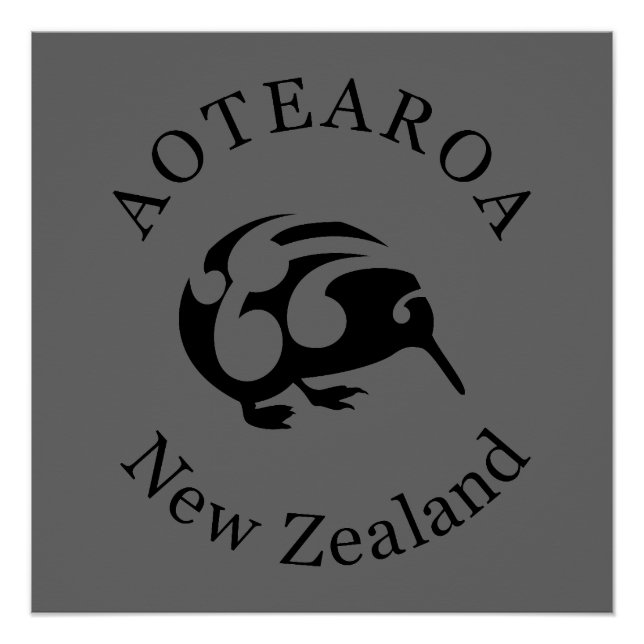 Pôster Aotearoa Nova Zelândia KIWI POSTER (Frente)