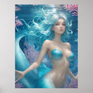 Poster *~* AP60 Agua Deusa Fantasia Mar Sereia 14