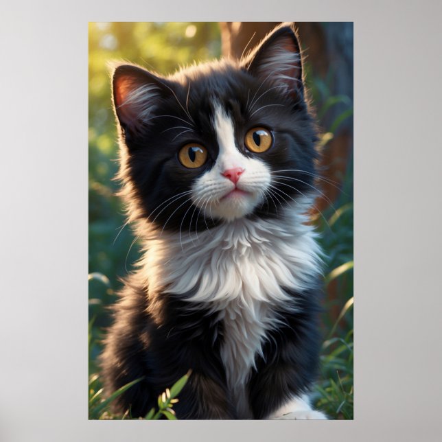 Poster *~* AP68 2:3 Gatinho Felino Gatinho Negro Sweet (Frente)