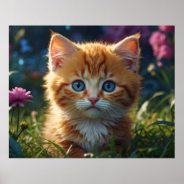 Poster *~* AP68 5:4 Gatinho Felino Gatinho Fluffy Naturez