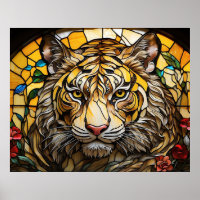 *~* AP68 Fantasy Negrito 5:4 TIGER Vidro Manchado