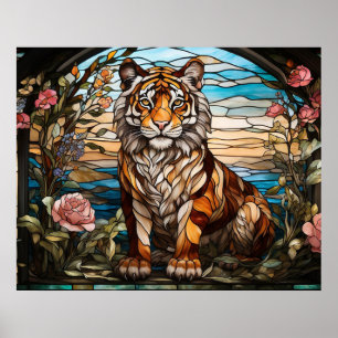 Poster *~* AP68 Fantasy TIGER Vidro Apanhado Brilhante 5: