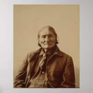 Poster Apache Indian Leader Geronimo by Adolph F. Muhr