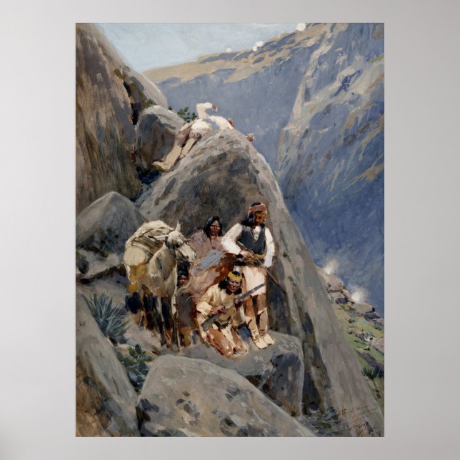 Poster Apache Warriors: Escorregada pela Cavalaria Americ (Frente)