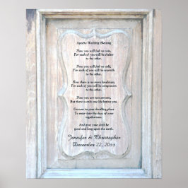 Pôster Apache Wedding Benching Old Wood Background 16x20