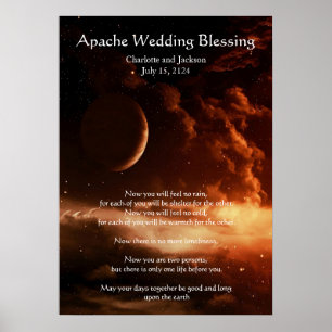 Poster Apache Wedding Blasing Moon e Universo