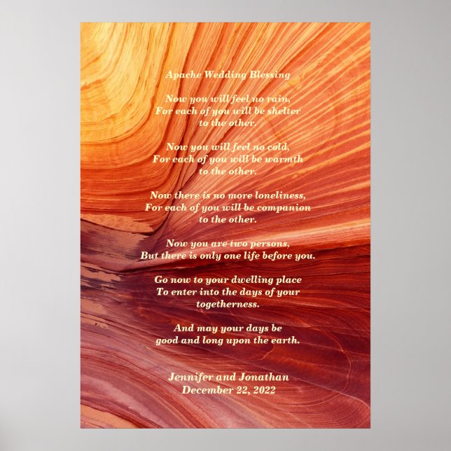 Pôster Apache Wedding Blessing Canyon Photo 20x28 Matte (Frente)