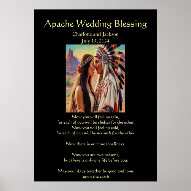 Poster Apache Wedding Blessing Cheif embarca em nova viag (Frente)