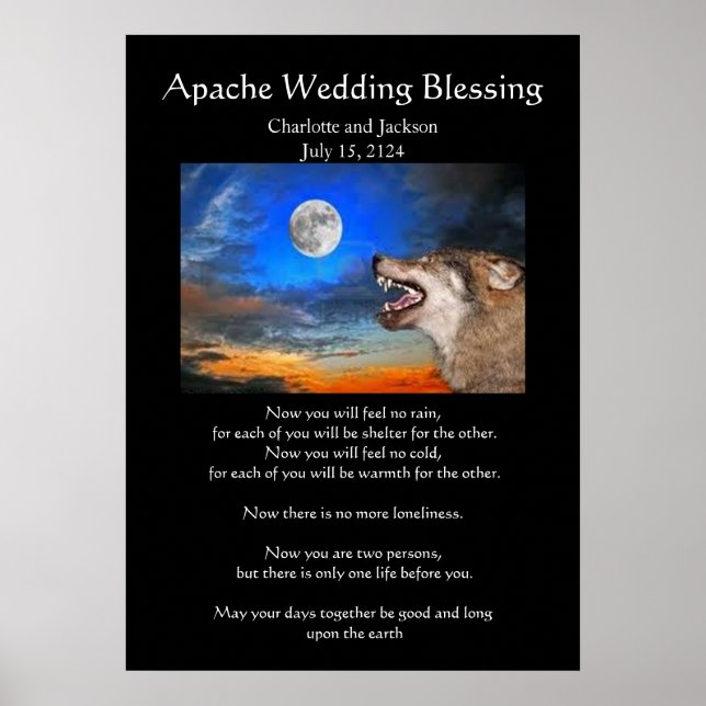 Pôster Apache Wedding Blessing Cinza Wolf (Frente)
