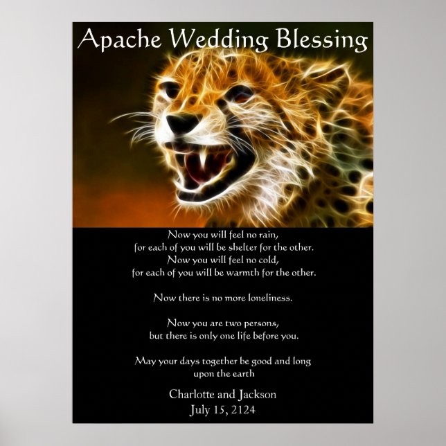Poster Apache Wedding Blush (Frente)