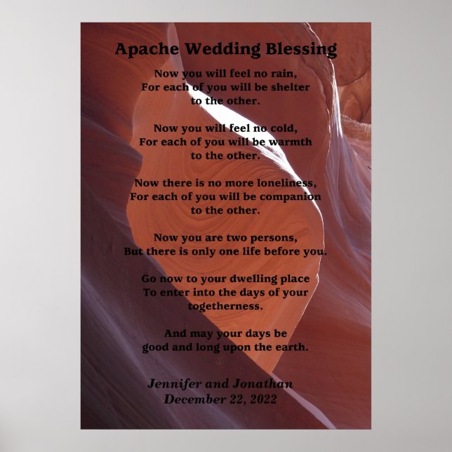Poster Apache Wedding Blush Canyon Foto 20x28 Matte (Frente)