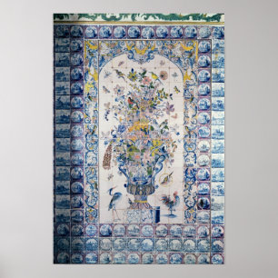 Pôster Apagar o painel do azulejo do banheiro