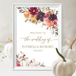 Poster Apaixonado Casamento Floral de Pumpkin<br><div class="desc">Crie uma elegante e eterno suíte de casamentos com tema de outono que reflita facilmente seu estilo com detalhes personalizados. Verifique se há itens correspondentes na coleção. PERSONALIZAÇÃO: se você precisar de personalização de design, entre em contato comigo via bate-papo; se você precisar de informações sobre seu pedido, opções de...</div>