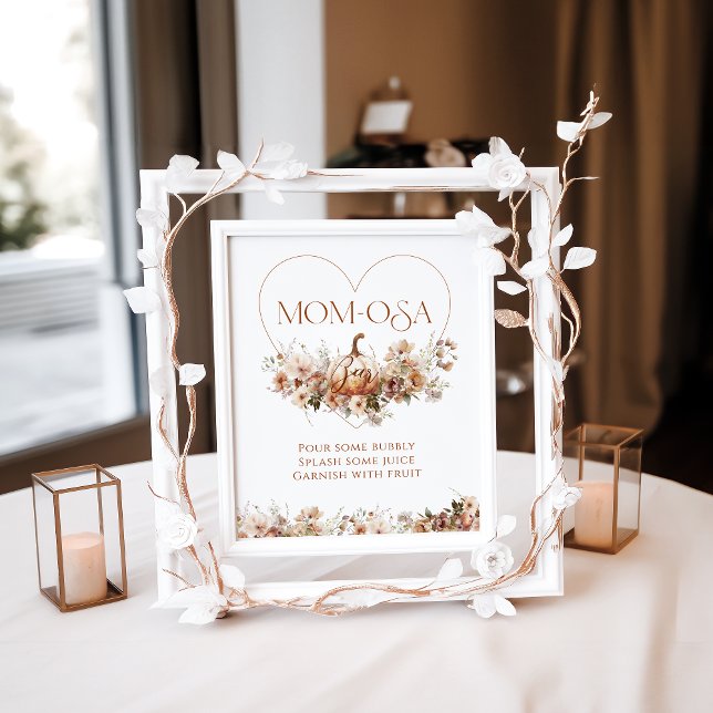 Poster Apaixonado Pumpkin Chá de fraldas de flor selvagem (Criador carregado)