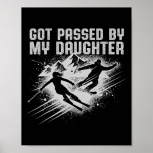 Poster Apanhado pela Minha Filha Pai Esquiando Divertido