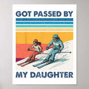 Poster Apanhado Pelo Pé pela Minha Filha Piadas de Esqui 
