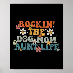 Poster Apanhando O Cachorro Mãe Tia Vida Groovy Cachorro