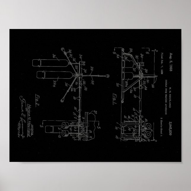 Poster Aparelho De Bater De Tambor Duplo (Frente)