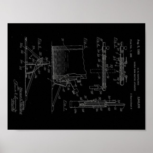 Pôster Aparelho de batimento do tambor duplo pg 2 (Frente)