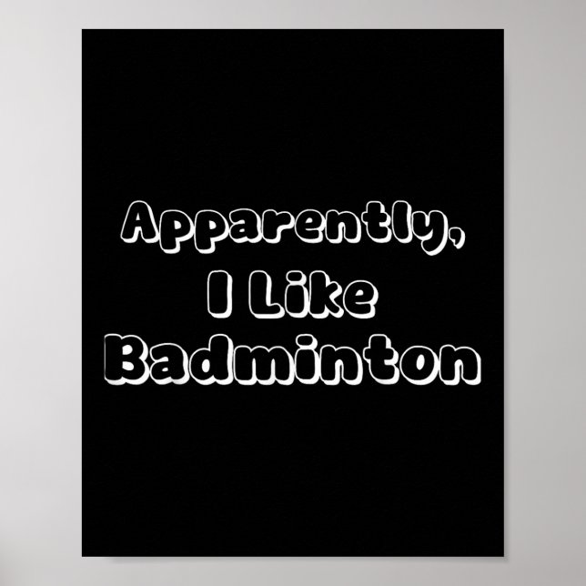 Poster Aparentemente eu gosto de badminton  (Frente)