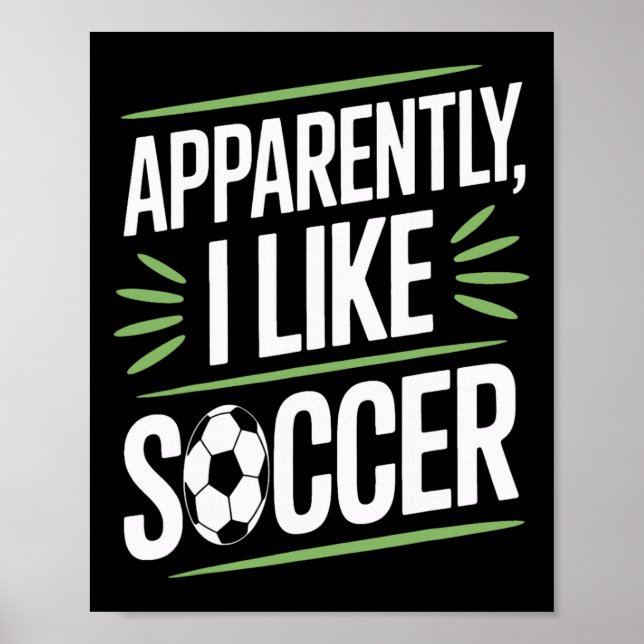 Poster Aparentemente Eu Gosto de Futebol Jogadores de Fut (Frente)