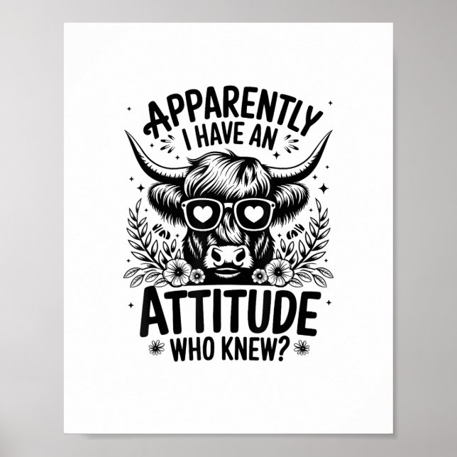 Poster Aparentemente Eu Tenho Uma Atitude Que Sabia Que S (Frente)