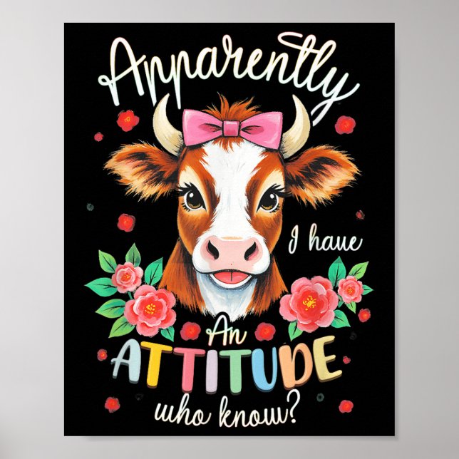 Poster Aparentemente Eu Tenho Uma Atitude Quem Sabe Sarca (Frente)
