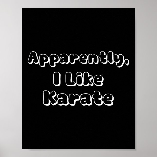 Poster Aparentemente Gosto De Karate (Frente)