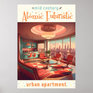 Poster Apartamento Urbano Futurista Atômico