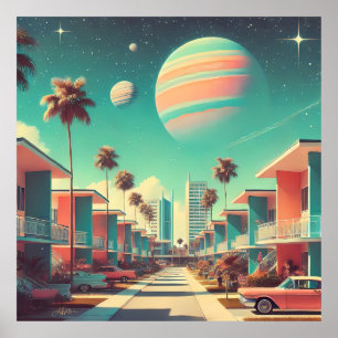 Poster Apartamentos Atômicos Futuristas New Florida