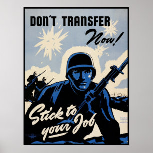 Poster Apegue-se ao Trabalho! Guerreiros Americanos no Ca