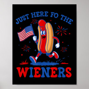 Poster Apenas Aqui Para Os Cachorros-Quentes Engraçado 4