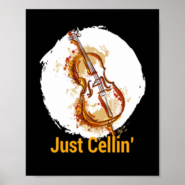 Poster Apenas Cellin Violin Violin Musicians (Frente)
