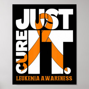 Poster Apenas Cura Leucemia Sensibilização Homens Mulhere