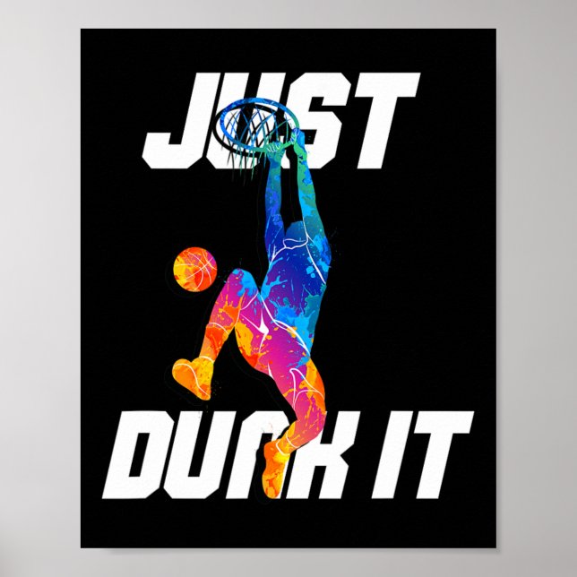 Poster Apenas Dane-Se! Jogador de Basquete Slam Dunk (Frente)
