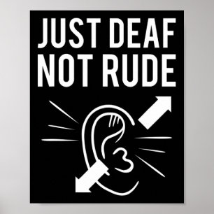 Poster Apenas DEAF não é má consciência surda