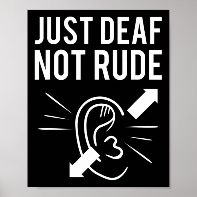 Poster Apenas DEAF não é má consciência surda (Frente)