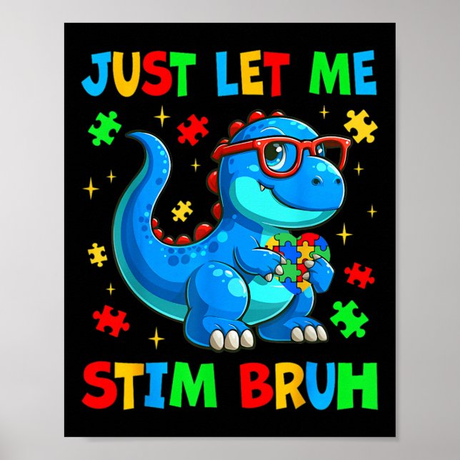 Poster Apenas Deixe-Me Estimar O Bruh Autismo Autismo Aut (Frente)