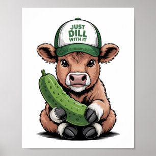 Poster Apenas Dill com Isso Vaca PNG, Picles Engraçado