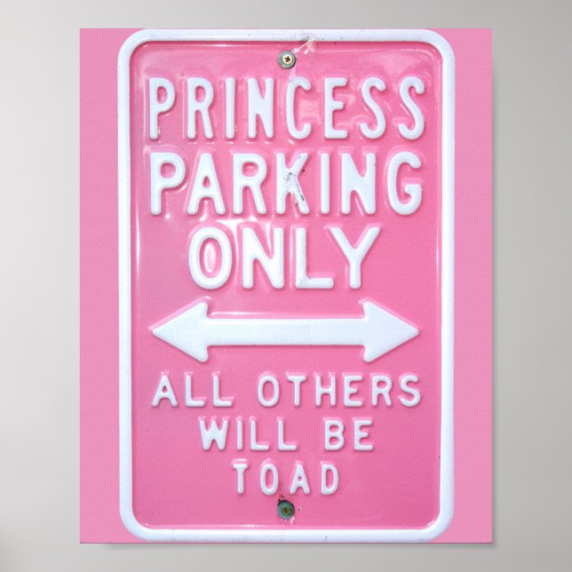 Poster Apenas estacionamento princesa (Frente)