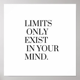 Poster Apenas existem limites na sua mente