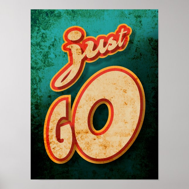 Poster Apenas faça a vintagem motivacional (Frente)