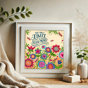 Poster Apenas o limite é a inspirividade da sua citação m