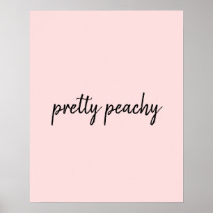 Poster Apenas Pêssego Moderno Design Minimalista Fofo em
