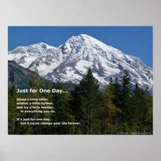 Poster Apenas Por Um Dia... Citação Motivacional